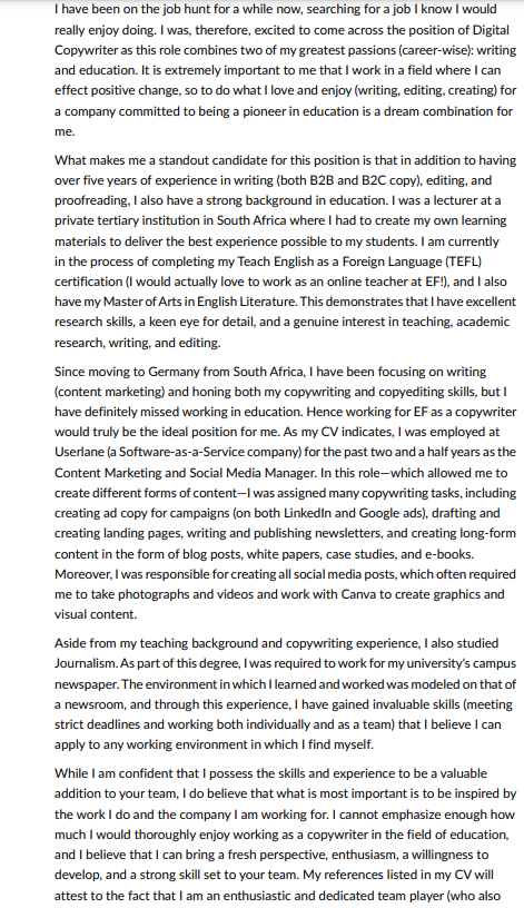 Cover Letter Mistakes Cover letter mistakes examples Vaia Magazine