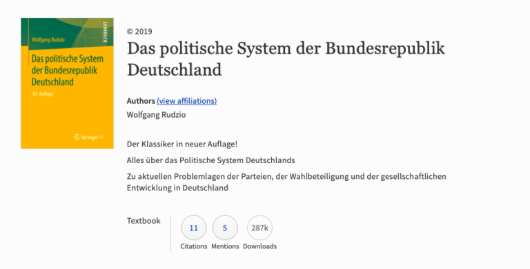 Google Scholar Suche uchergebnisse „Das politische System der Bundesrepublik Deutschland“ StudySmarter Magazine