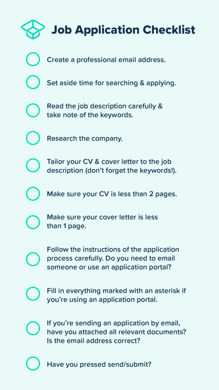 Job Application Checklist: Steps to Success  StudySmarter