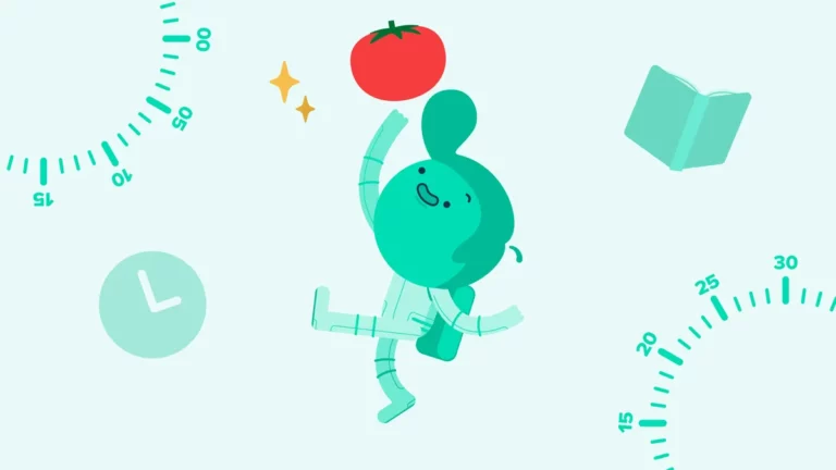 Pomodoro Technique, Cover Illustration for Pomodoro Studying Technique. Vaia Magazine